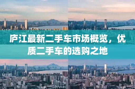 廬江最新二手車市場概覽，優(yōu)質(zhì)二手車的選購之地