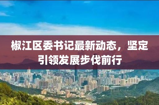 椒江區(qū)委書記最新動態(tài)，堅定引領(lǐng)發(fā)展步伐前行