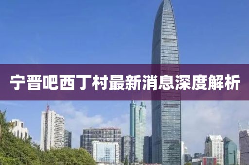寧晉吧西丁村最新消息深度解析