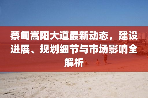 蔡甸嵩陽(yáng)大道最新動(dòng)態(tài)，建設(shè)進(jìn)展、規(guī)劃細(xì)節(jié)與市場(chǎng)影響全解析