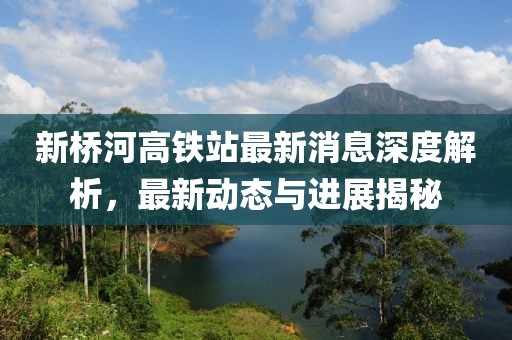 新橋河高鐵站最新消息深度解析，最新動(dòng)態(tài)與進(jìn)展揭秘