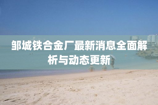 鄒城鐵合金廠最新消息全面解析與動(dòng)態(tài)更新