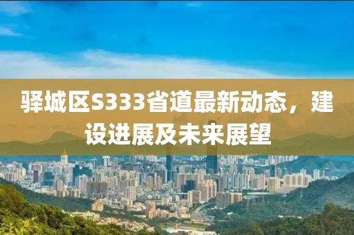 驛城區(qū)S333省道最新動(dòng)態(tài)，建設(shè)進(jìn)展及未來展望