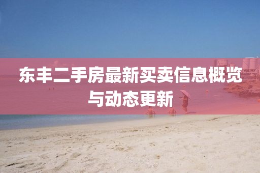 東豐二手房最新買(mǎi)賣(mài)信息概覽與動(dòng)態(tài)更新