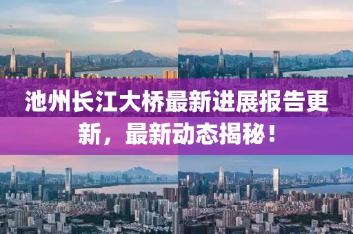 池州長江大橋最新進展報告更新，最新動態(tài)揭秘！