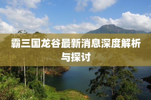 霸三國龍谷最新消息深度解析與探討