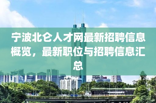 寧波北侖人才網(wǎng)最新招聘信息概覽，最新職位與招聘信息匯總