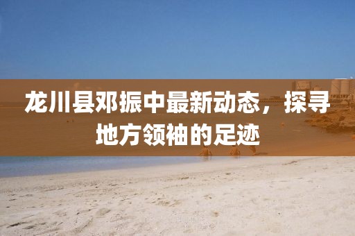 龍川縣鄧振中最新動(dòng)態(tài)，探尋地方領(lǐng)袖的足跡