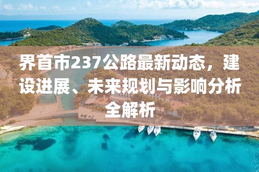 界首市237公路最新動(dòng)態(tài)，建設(shè)進(jìn)展、未來(lái)規(guī)劃與影響分析全解析