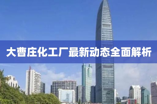 大曹莊化工廠最新動態(tài)全面解析