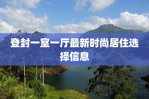 登封一室一廳最新時(shí)尚居住選擇信息