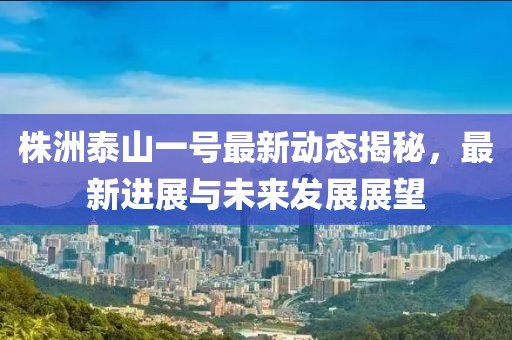 株洲泰山一號最新動態(tài)揭秘，最新進展與未來發(fā)展展望