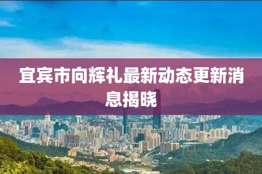 宜賓市向輝禮最新動態(tài)更新消息揭曉