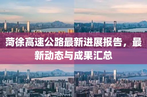 菏徐高速公路最新進展報告，最新動態(tài)與成果匯總