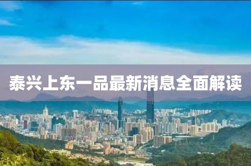泰興上東一品最新消息全面解讀