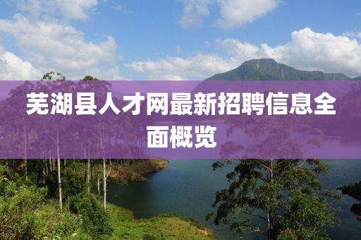 蕪湖縣人才網(wǎng)最新招聘信息全面概覽
