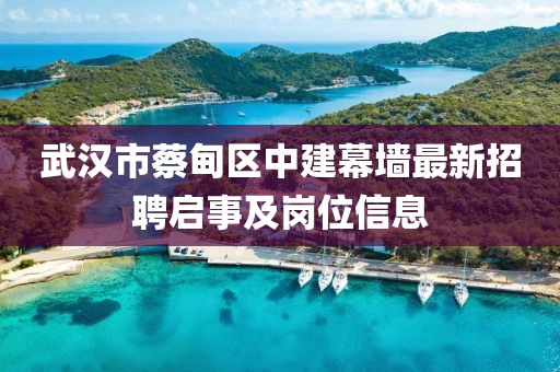 武漢市蔡甸區(qū)中建幕墻最新招聘啟事及崗位信息