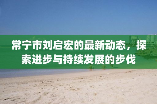 常寧市劉啟宏的最新動態(tài)，探索進步與持續(xù)發(fā)展的步伐