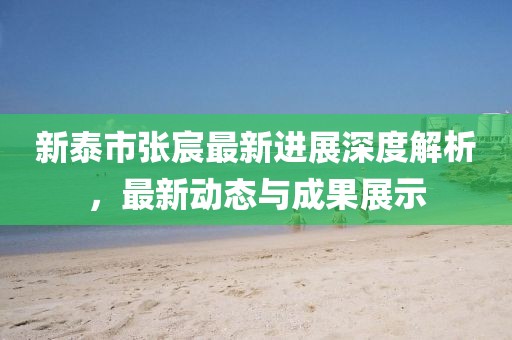 新泰市張宸最新進展深度解析，最新動態(tài)與成果展示