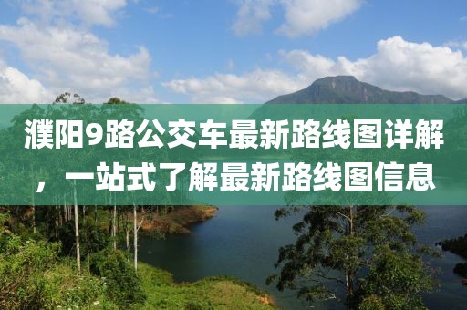 濮陽9路公交車最新路線圖詳解，一站式了解最新路線圖信息