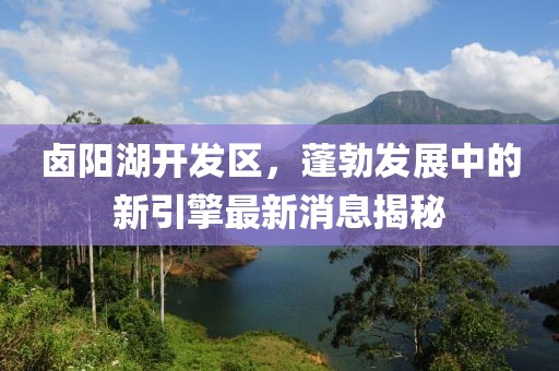 鹵陽湖開發(fā)區(qū)，蓬勃發(fā)展中的新引擎最新消息揭秘