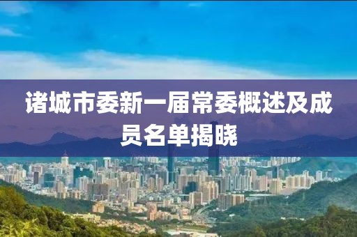 諸城市委新一屆常委概述及成員名單揭曉