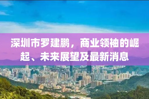 深圳市羅建鵬，商業(yè)領(lǐng)袖的崛起、未來展望及最新消息