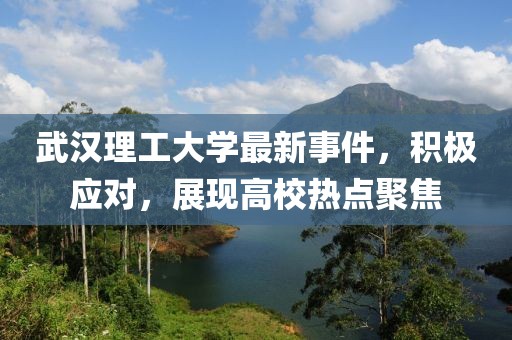 武漢理工大學(xué)最新事件，積極應(yīng)對(duì)，展現(xiàn)高校熱點(diǎn)聚焦
