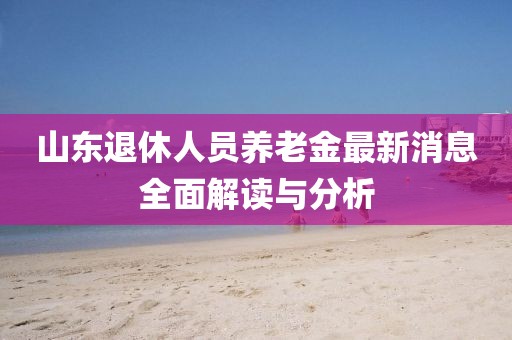 山東退休人員養(yǎng)老金最新消息全面解讀與分析