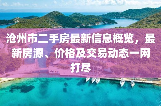 滄州市二手房最新信息概覽，最新房源、價格及交易動態(tài)一網(wǎng)打盡