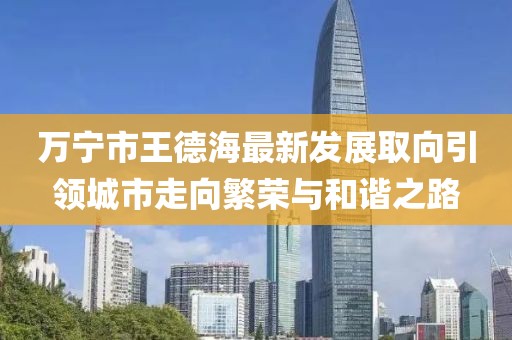 萬寧市王德海最新發(fā)展取向引領(lǐng)城市走向繁榮與和諧之路