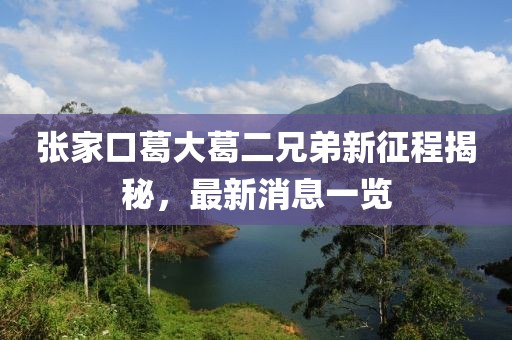 張家口葛大葛二兄弟新征程揭秘，最新消息一覽