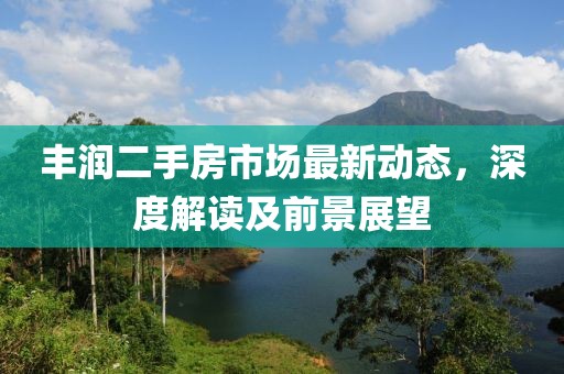 豐潤二手房市場最新動態(tài)，深度解讀及前景展望