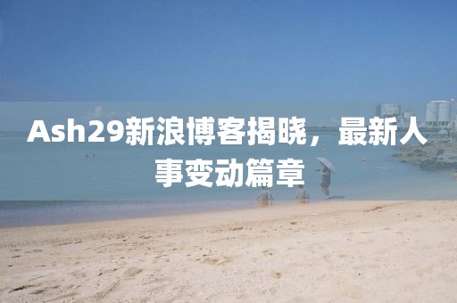 Ash29新浪博客揭曉，最新人事變動篇章