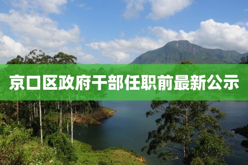 京口區(qū)政府干部任職前最新公示