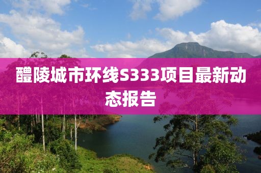 醴陵城市環(huán)線S333項(xiàng)目最新動(dòng)態(tài)報(bào)告