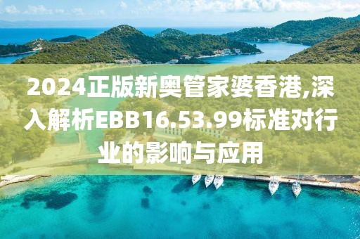 2024正版新奧管家婆香港,深入解析EBB16.53.99標(biāo)準(zhǔn)對行業(yè)的影響與應(yīng)用
