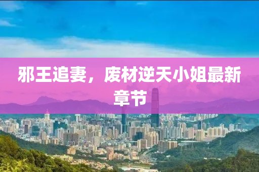 邪王追妻，廢材逆天小姐最新章節(jié)