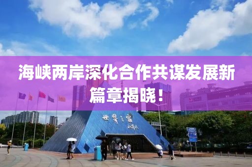 海峽兩岸深化合作共謀發(fā)展新篇章揭曉！