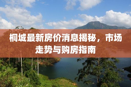 桐城最新房價消息揭秘，市場走勢與購房指南