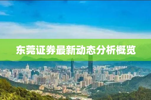 東莞證券最新動態(tài)分析概覽