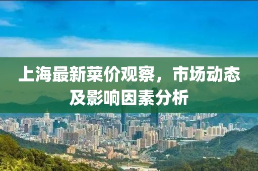 上海最新菜價觀察，市場動態(tài)及影響因素分析