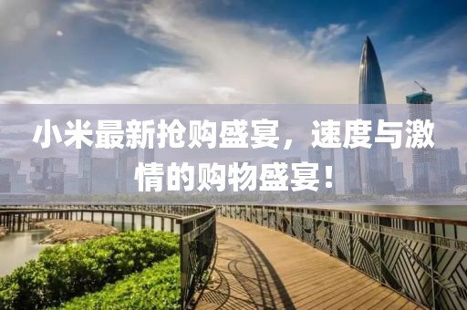 小米最新?lián)屬徥⒀纾俣扰c激情的購物盛宴！