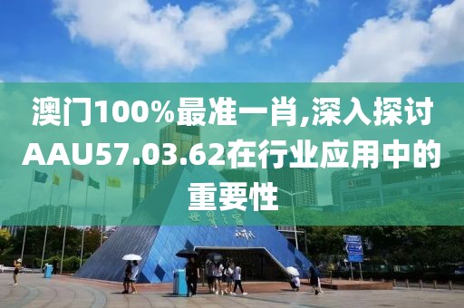 澳門100%最準一肖,深入探討AAU57.03.62在行業(yè)應用中的重要性