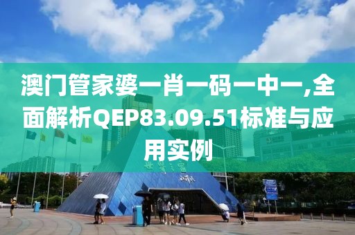 澳門管家婆一肖一碼一中一,全面解析QEP83.09.51標(biāo)準(zhǔn)與應(yīng)用實(shí)例