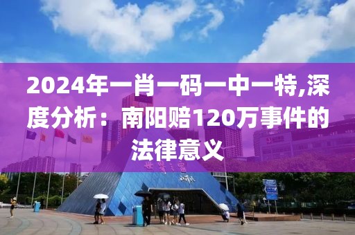 2024年一肖一碼一中一特,深度分析：南陽賠120萬事件的法律意義