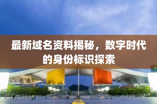 最新域名資料揭秘，數(shù)字時代的身份標識探索