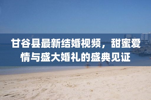 甘谷縣最新結(jié)婚視頻，甜蜜愛情與盛大婚禮的盛典見證