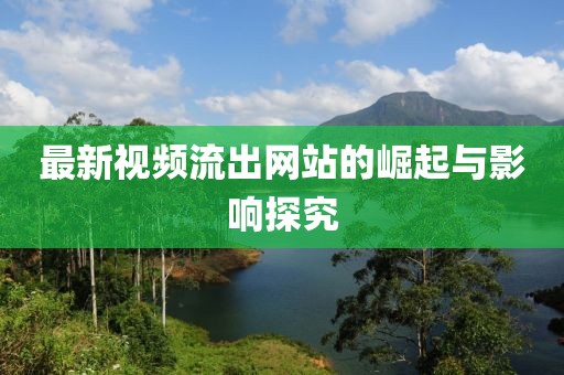 最新視頻流出網(wǎng)站的崛起與影響探究