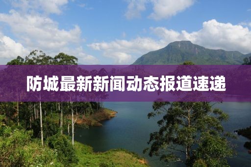 防城最新新聞動態(tài)報道速遞